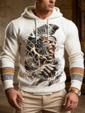 Ancient Roman Warrior Pattern Men's Knitted Hooded Sweater