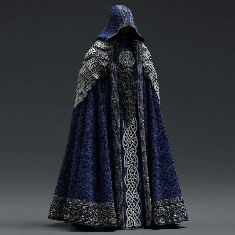 Men's Viking Celtic Knot Compass Embroidered Cape