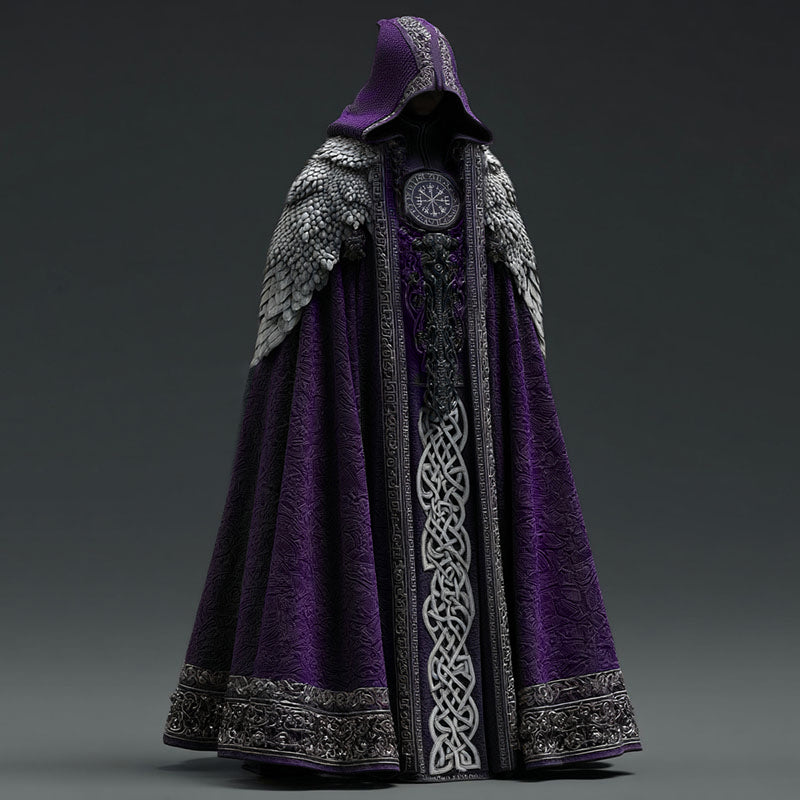 Men's Viking Celtic Knot Compass Embroidered Cape