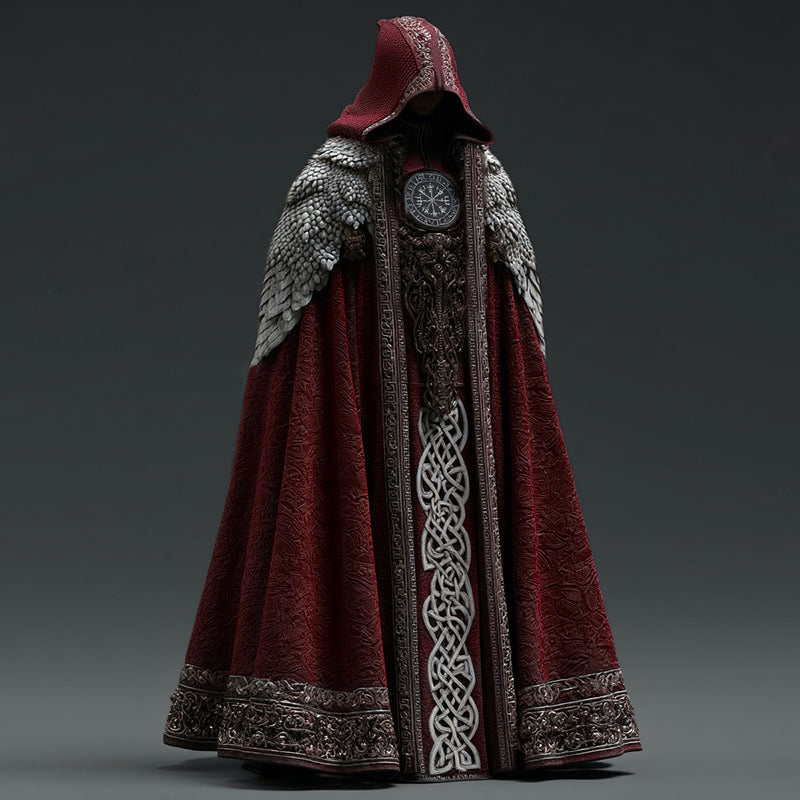 Men's Viking Celtic Knot Compass Embroidered Cape